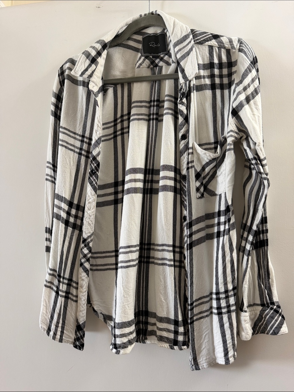 Rails Black & White Plaid Button-Down Shirt